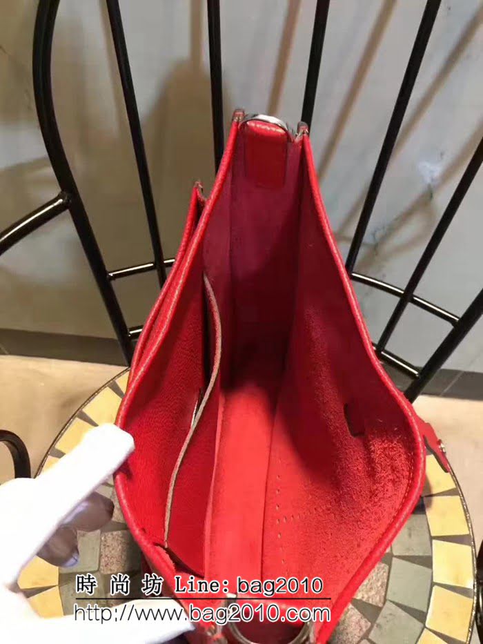 愛馬仕Hermes Evelyn伊芙琳 頭層牛皮單肩斜挎包 男女同款 0AM1372